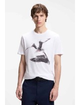 ΜΠΛΟΥΖΑ T-SHIRT HUGO - 100 ΛΕΥΚΟ