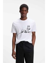 ΜΠΛΟΥΖΑ T-SHIRT HUGO - 101 ΛΕΥΚΟ