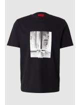 ΜΠΛΟΥΖΑ T-SHIRT HUGO - 002 ΜΑΥΡΟ