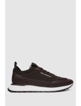 ΠΑΠΟΥΤΣΙΑ KARL LAGERFELD - 444 DARK BROWN LEATHER & TEXTILE