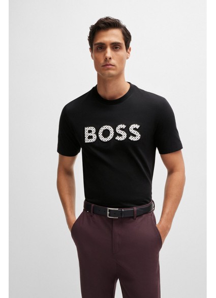 ΜΠΛΟΥΖΑ T-SHIRT BOSS - 002 ΜΑΥΡΟ