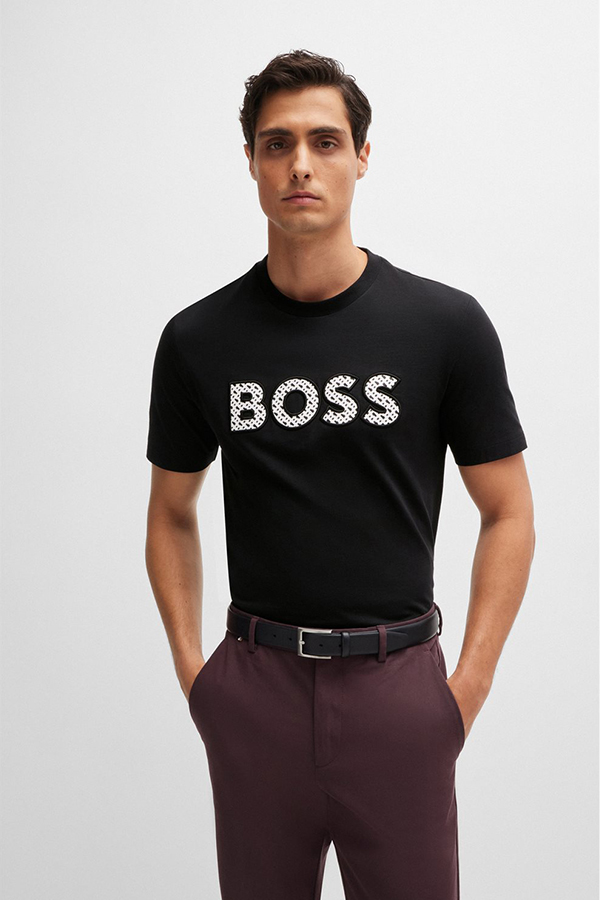 ΜΠΛΟΥΖΑ T-SHIRT BOSS - 002 ΜΑΥΡΟ