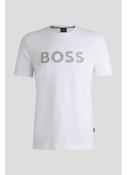 ΜΠΛΟΥΖΑ T-SHIRT BOSS - 101 ΛΕΥΚΟ