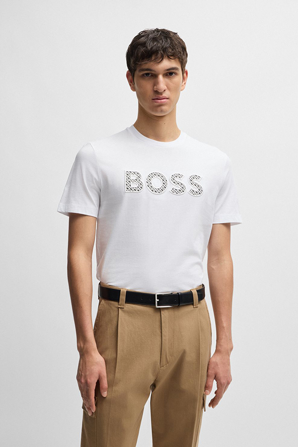 ΜΠΛΟΥΖΑ T-SHIRT BOSS - 101 ΛΕΥΚΟ