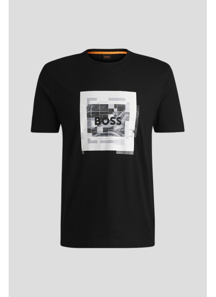 ΜΠΛΟΥΖΑ T-SHIRT BOSS - 001 ΜΑΥΡΟ