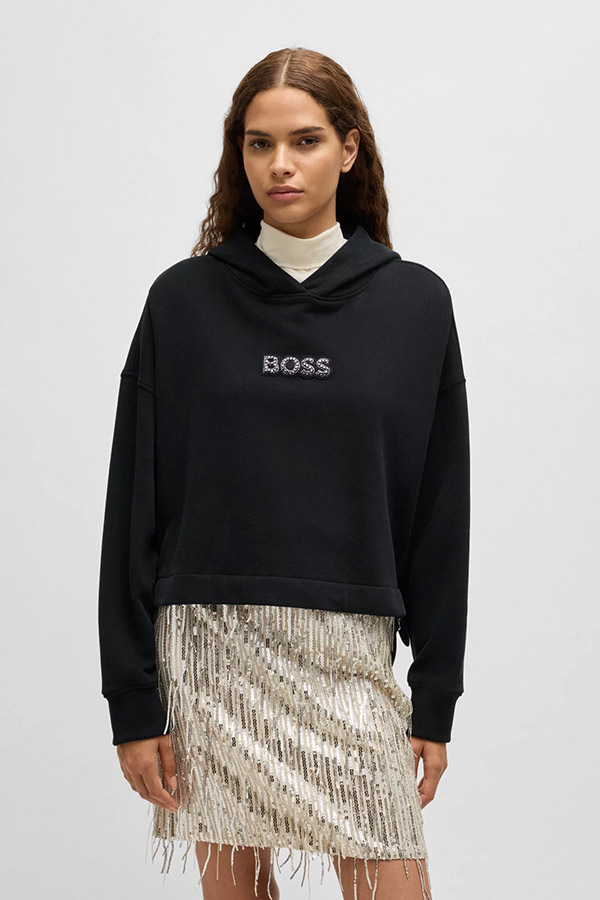 ΦΟΥΤΕΡ HOODIE BOSS - 001 ΜΑΥΡΟ