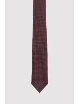 TIE IN SILK BLEND HUGO - 653 BORDEAUX