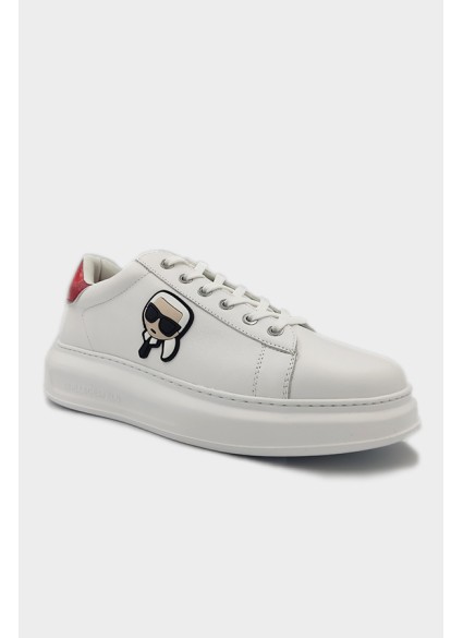 SNEAKERS  KARL LAGERFELD - 01D WHITE LEATHER WHITE/RED