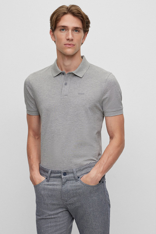 POLO BOSS (Never out of stock-Never on Sale) - 041 ΓΚΡΙ