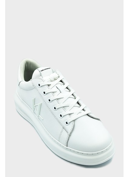 SNEAKERS KARL LAGERFELD - 01W WHITE LEATHER