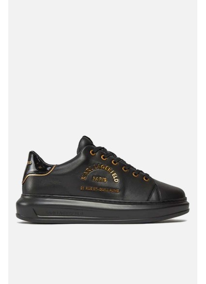 SNEAKERS KARL LAGERFELD - 00G BLACK LEATHER/GOLD