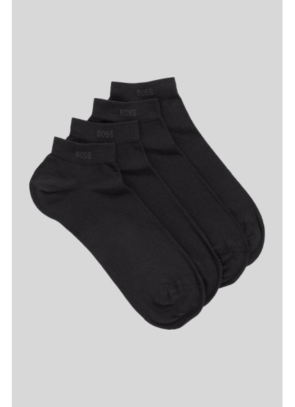 TWO-PACK OF ANKLE-LENGTH SOCKS BOSS 2 PIECES - 001 ΜΑΥΡΟ