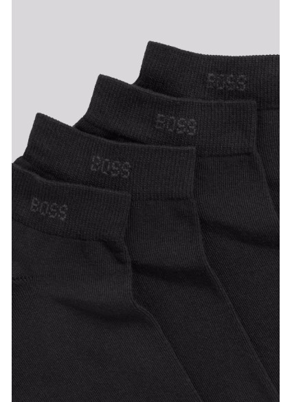 TWO-PACK OF ANKLE-LENGTH SOCKS BOSS 2 PIECES - 001 ΜΑΥΡΟ